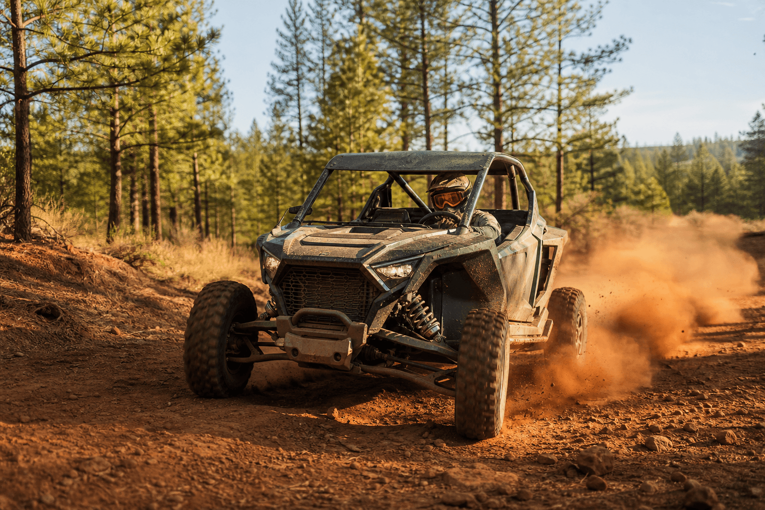 UTV on a dirt trail